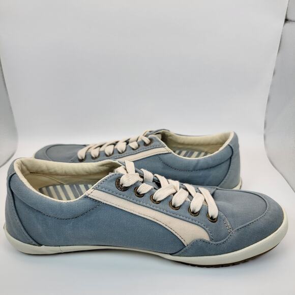 Taos Sneakers Womens 9 Blue Canvas Shooting Star Lace Up Comfort Casual Shoes - Picture 5 of 10